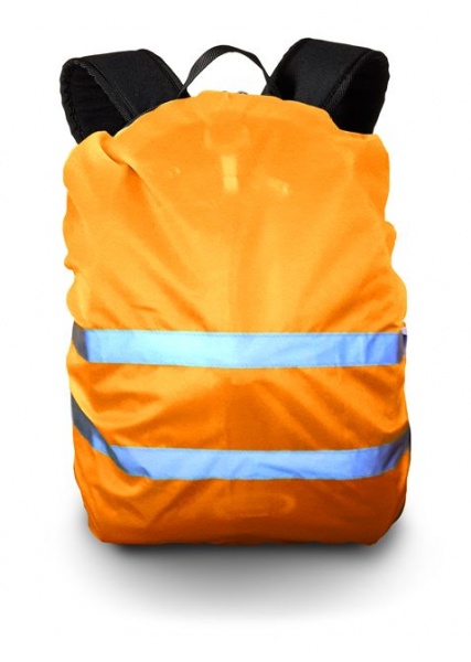 Чехол сигнальный на рюкзак со световозвращающими лентами, оранжевый, 333-206