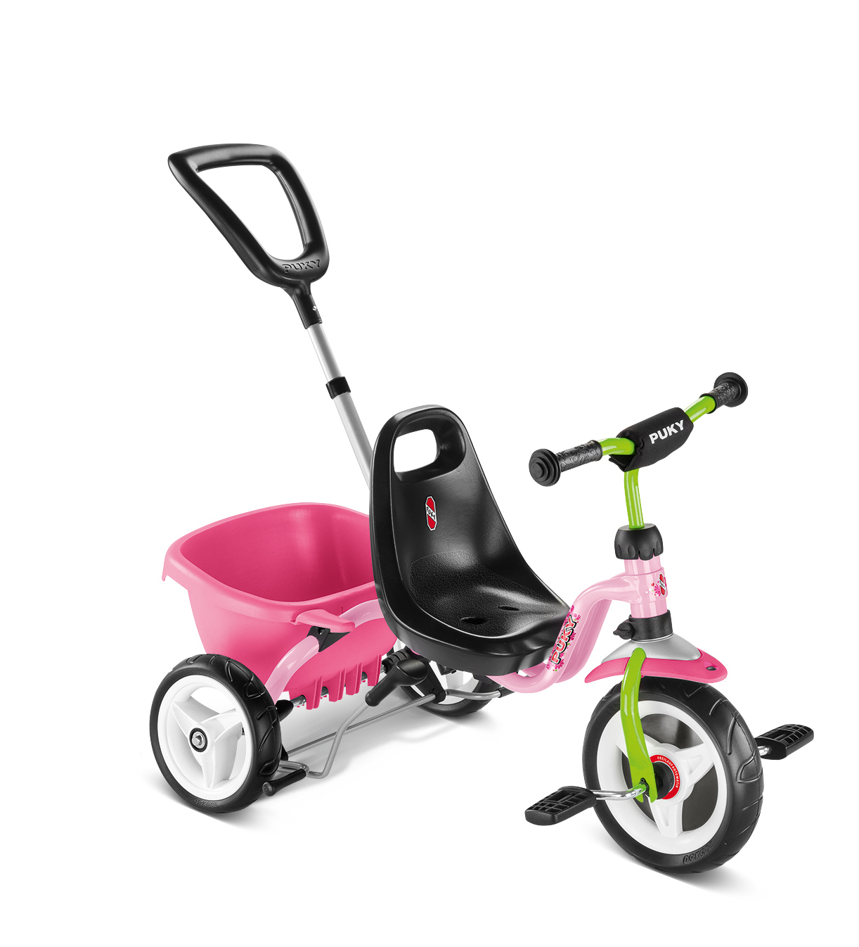 Трехколесный велосипед Puky CAT 1S 2215 pink/kiwi розовый/киви